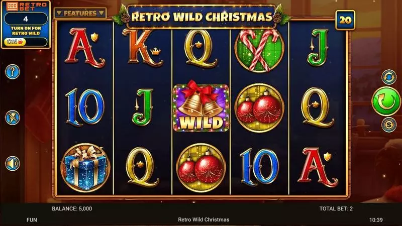 Retro Wild Christmas Free Casino Slot  with, delFree Spins