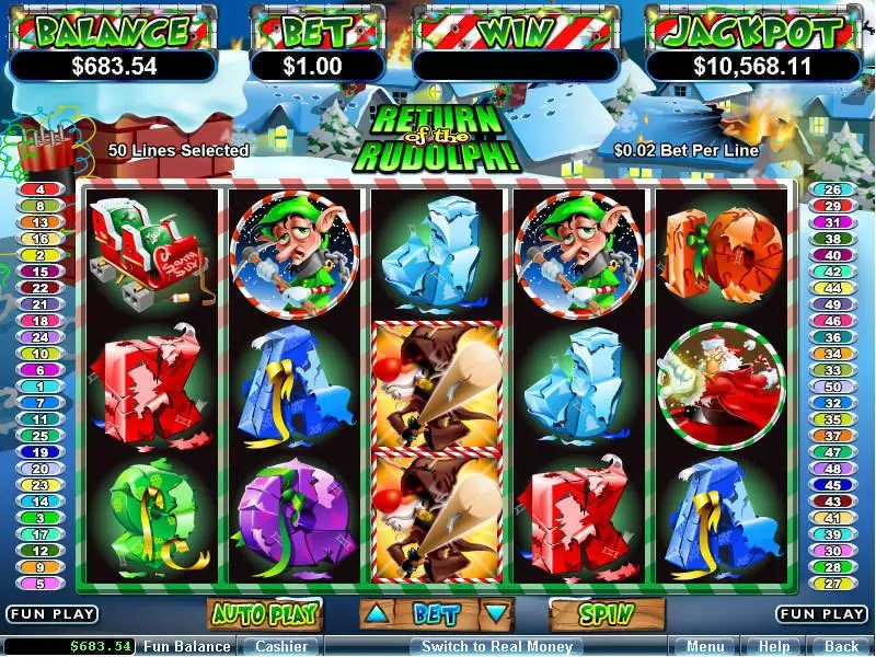 Return of the Rudolph Free Casino Slot  with, delFree Spins
