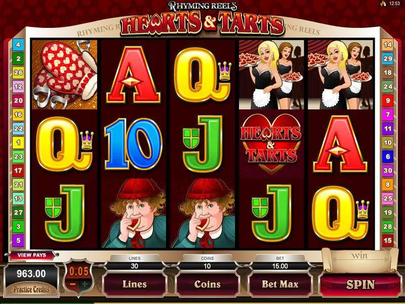 Rhyming Reels - Hearts and Tarts Free Casino Slot  with, delFree Spins