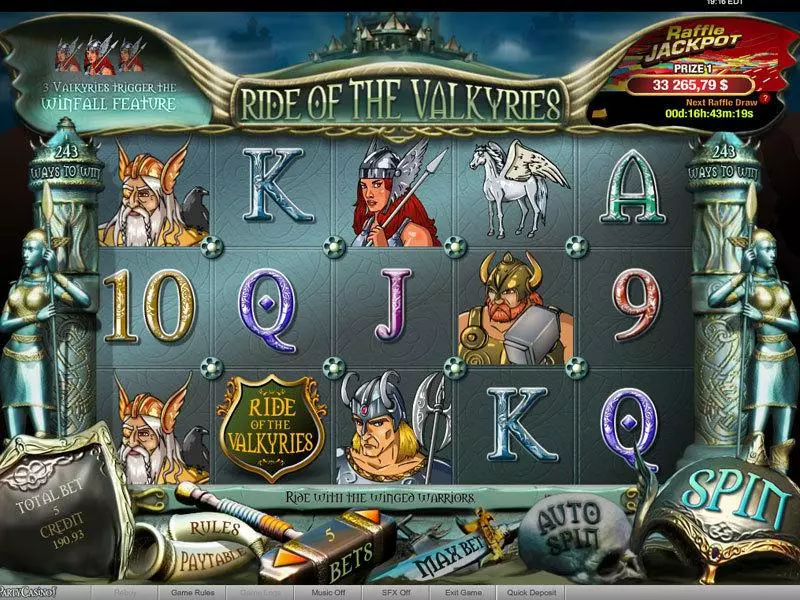 Ride of the Valkyries Raffle Free Casino Slot  with, delFree Spins
