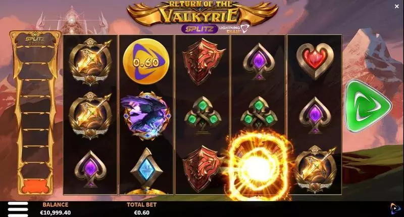 Rise of the Valkyrie Splitz Lightning Chase Free Casino Slot  with, delHold and Respin