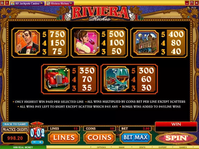 Riviera Riches Free Casino Slot  with, delFree Spins