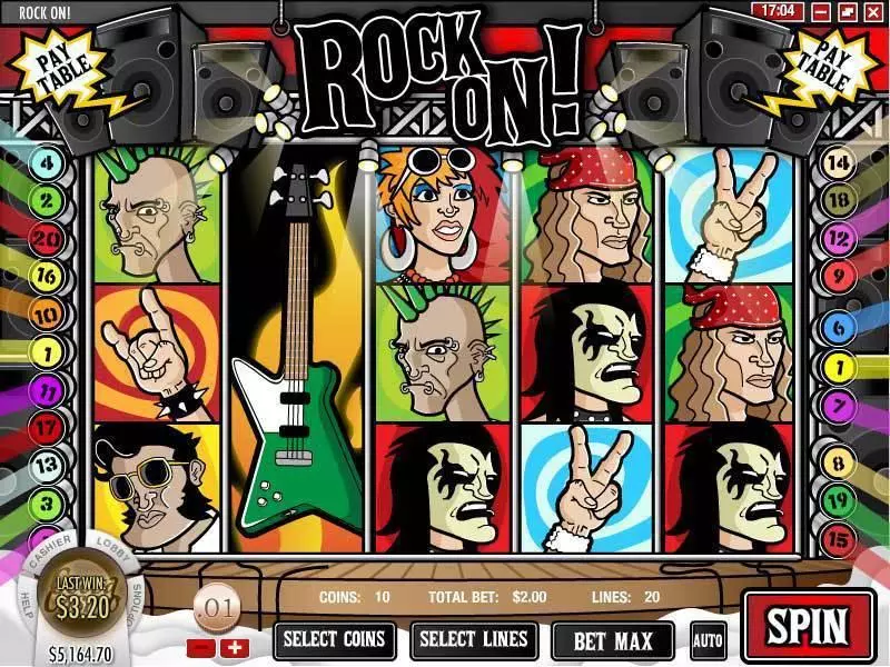 Rock On Free Casino Slot  with, delFree Spins