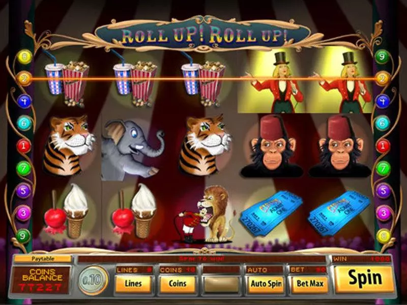 Roll Up Roll Up Free Casino Slot  with, delFree Spins