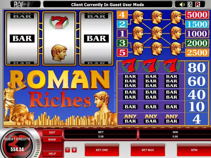 Roman Riches Free Casino Slot 