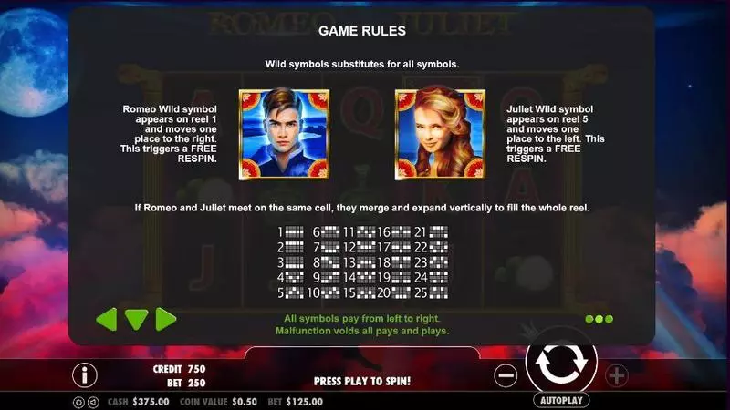 Romeo and Juliet Free Casino Slot  with, delFree Spins