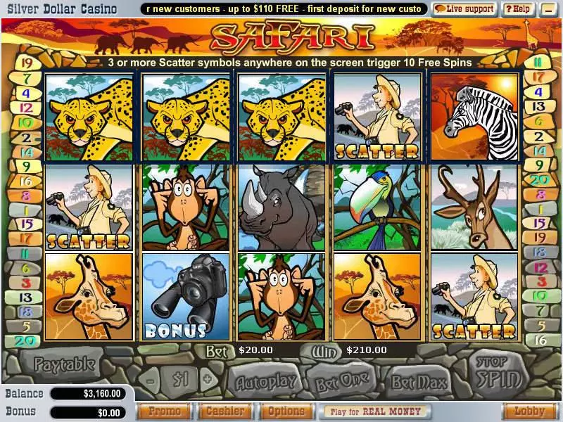 Safari Free Casino Slot  with, delFree Spins