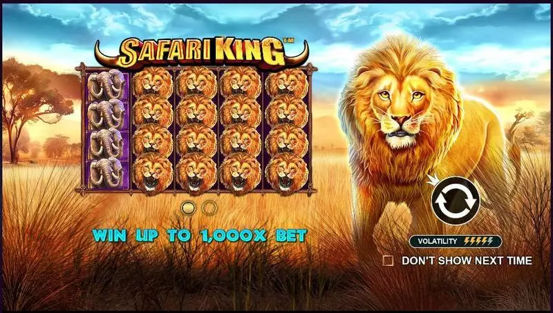 Safari King Free Casino Slot  with, delFree Spins