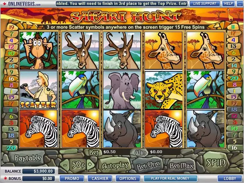 SafariHunt Free Casino Slot  with, delFree Spins
