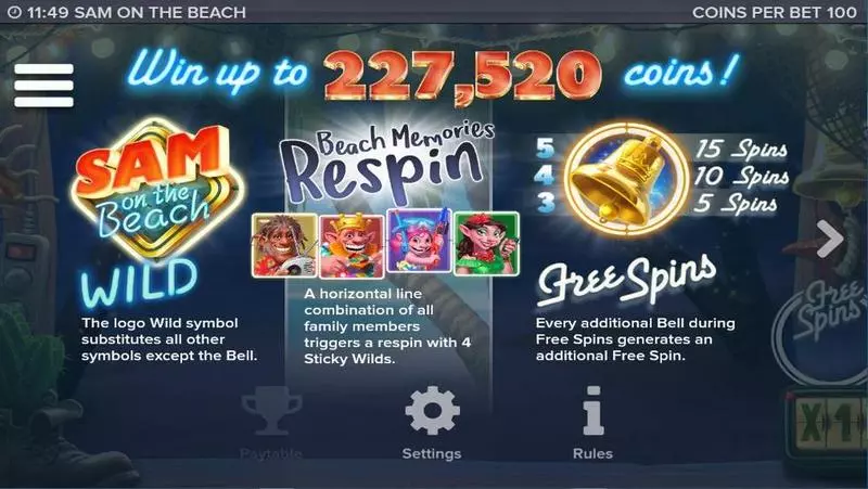 Sam on the Beach Free Casino Slot  with, delFree Spins