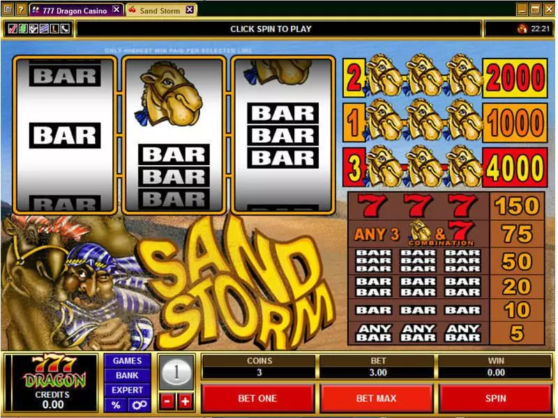 Sand Storm Free Casino Slot 