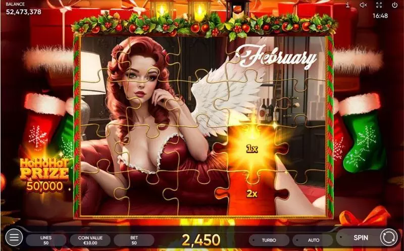 Santa's Puzzle Free Casino Slot  with, delBonus Game