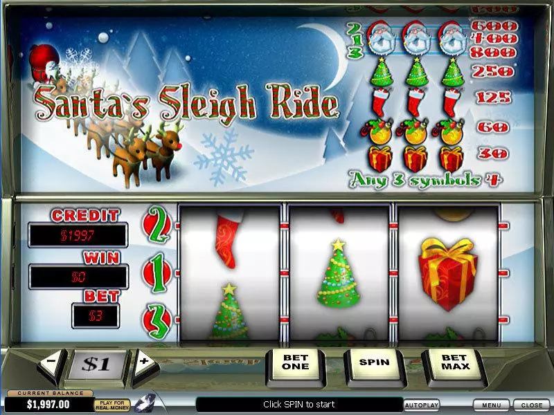 Santa's Sleigh Ride Free Casino Slot 