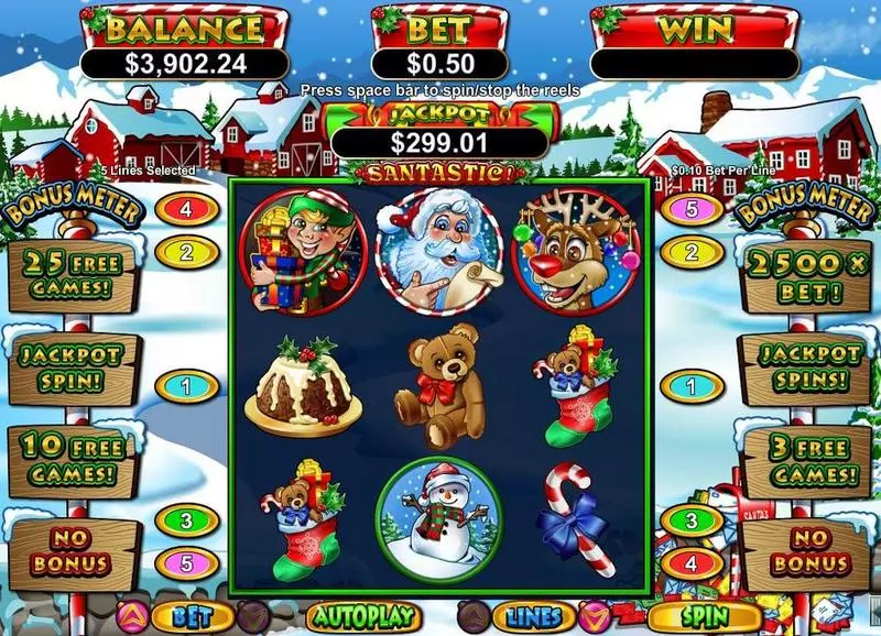 Santastic! Free Casino Slot  with, delFree Spins