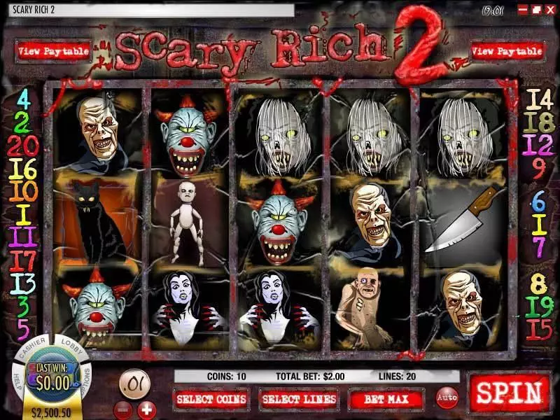 Scary Rich 2 Free Casino Slot  with, delFree Spins
