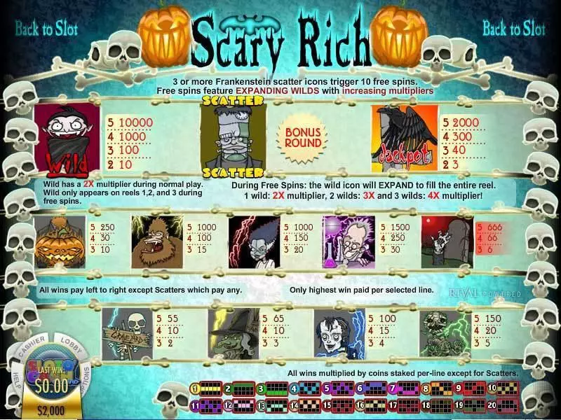 Scary Rich Free Casino Slot  with, delFree Spins