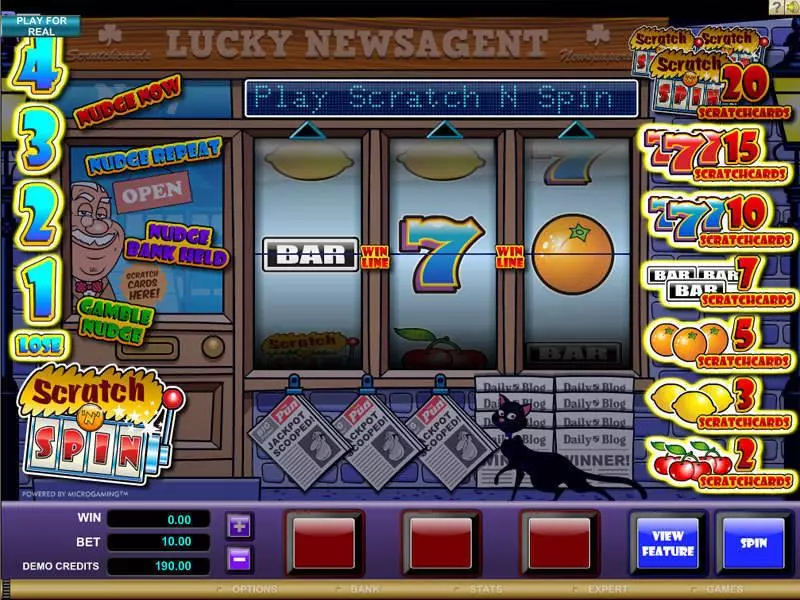Scratch n Spin Free Casino Slot  with, delSecond Screen Game