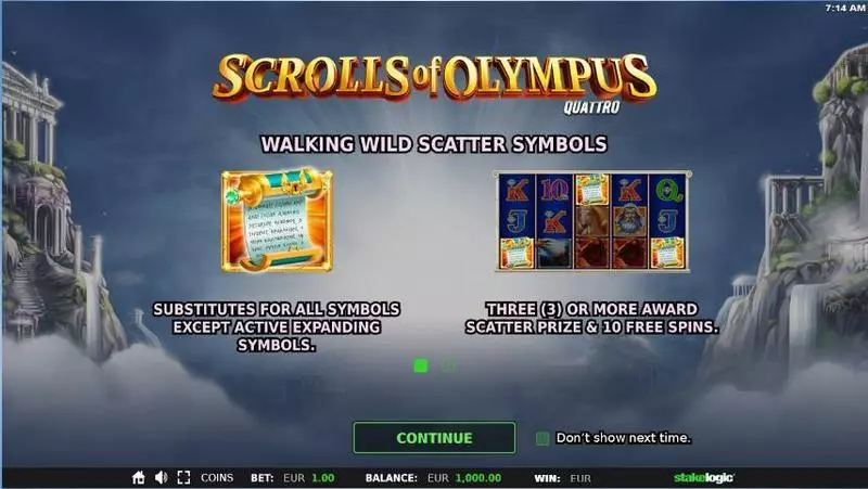 Scrolls of Olympus Free Casino Slot  with, delFree Spins