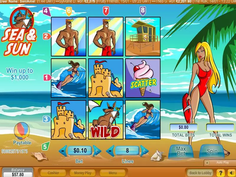 Sea and Sun Free Casino Slot 