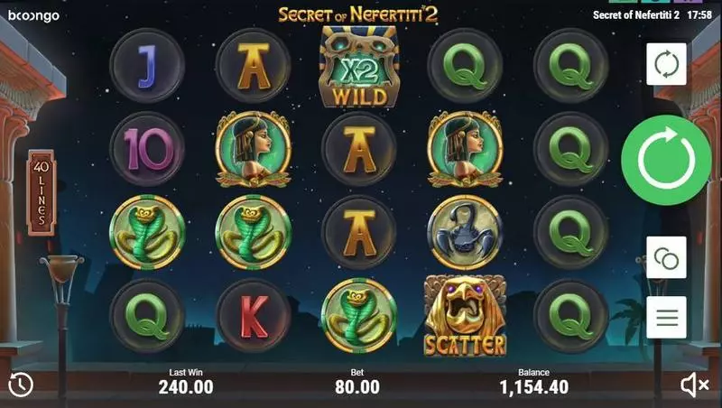 Secret of Nefertiti 2 Free Casino Slot  with, delFree Spins