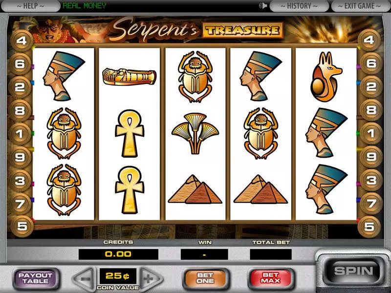 Serpent's Treasure Free Casino Slot  with, delSecond Screen Game