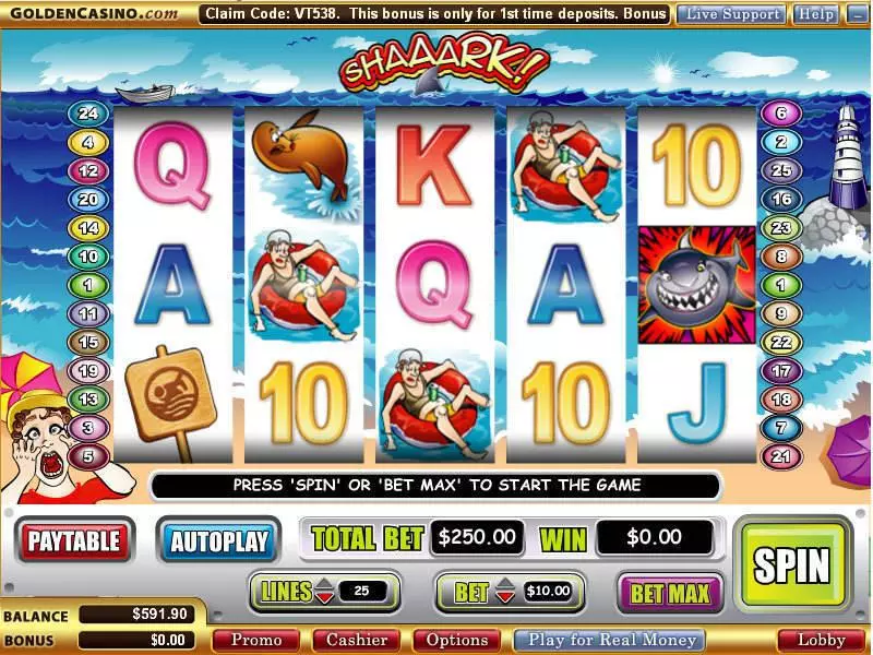 Shaaark Free Casino Slot  with, delFree Spins