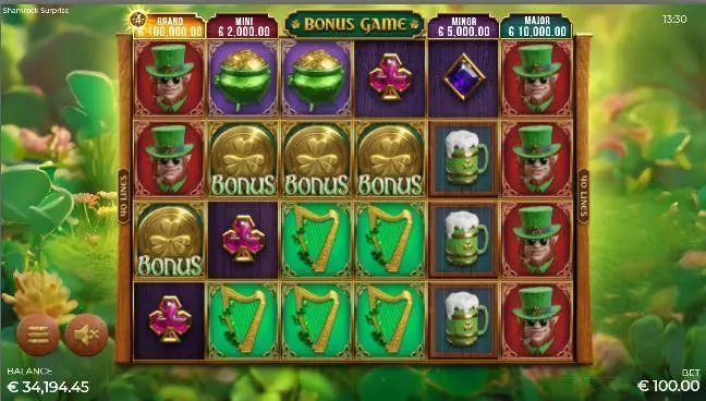 Shamrock Surprise Free Casino Slot  with, delLink Bonus