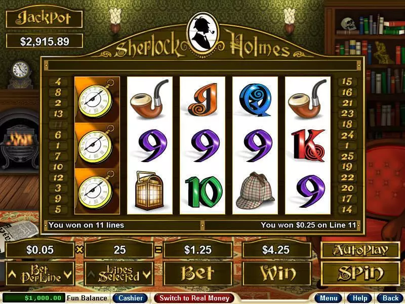 Sherlock Holmes Free Casino Slot  with, delFree Spins