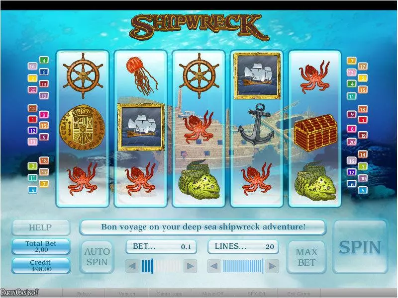 Shipwreck Free Casino Slot  with, delSecond Screen Game
