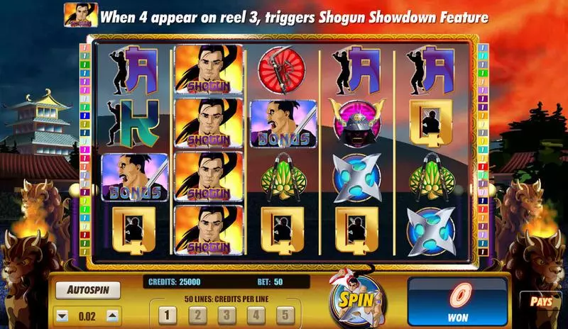 Shogun Showdown  Free Casino Slot  with, delFree Spins
