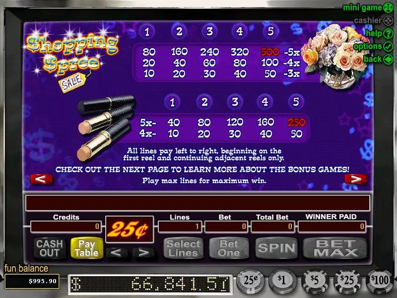 Shopping Spree Free Casino Slot  with, delSecond Screen Game