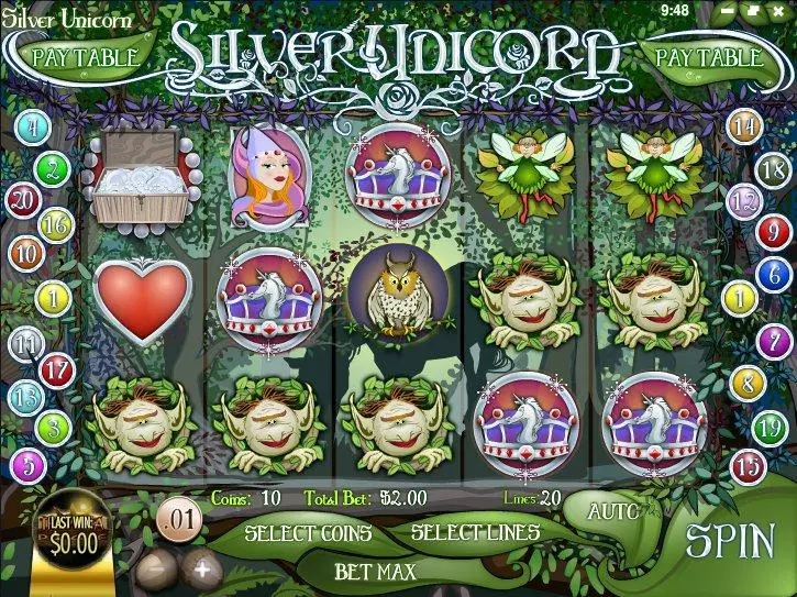 Silver Unicorn Free Casino Slot  with, delFree Spins