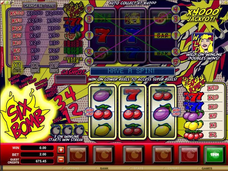 Six Bomb Free Casino Slot  with, delSecond Screen Game