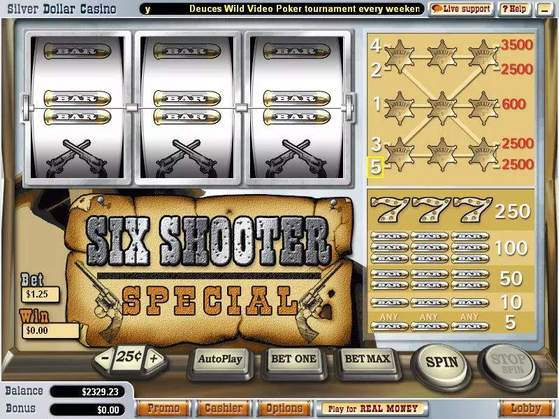 Six Shooter Special Free Casino Slot 