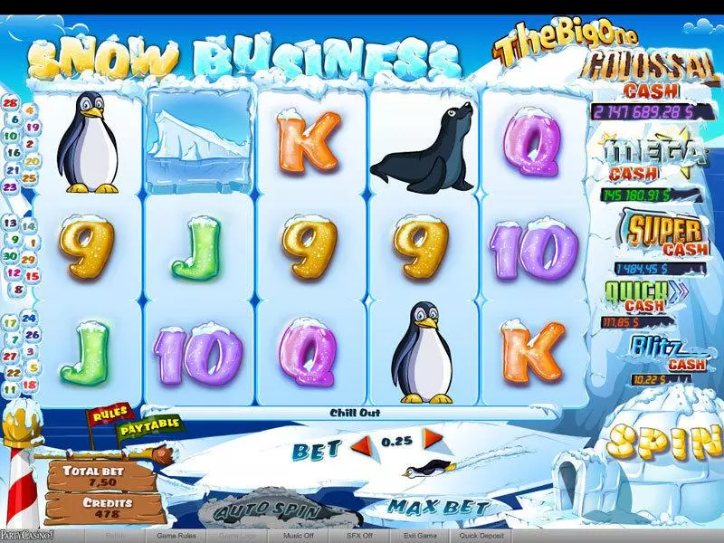 Snow Business Free Casino Slot  with, delJackpot bonus game
