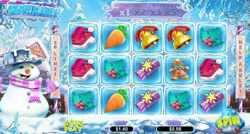 SnowMania Free Casino Slot  with, delFree Spins