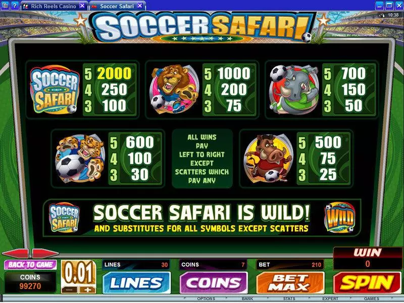 Soccer Safari Free Casino Slot  with, delFree Spins