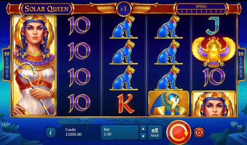 Solar Queen Free Casino Slot  with, delFree Spins