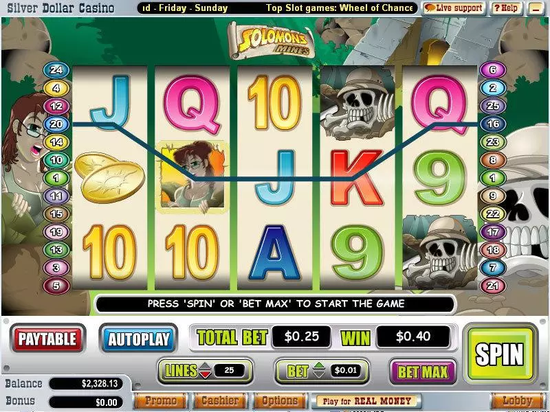 Solomons Mines Free Casino Slot  with, delSecond Screen Game