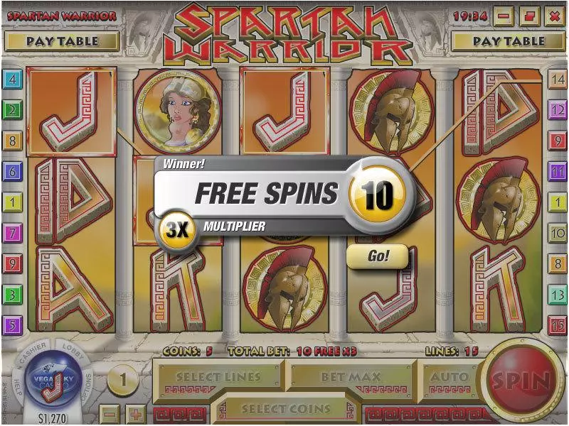 Spartan Warrior Free Casino Slot  with, delFree Spins