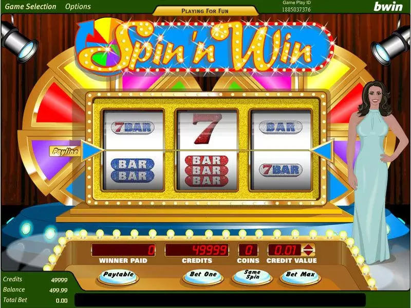 Spin 'N' Win Free Casino Slot  with, delSecond Screen Game
