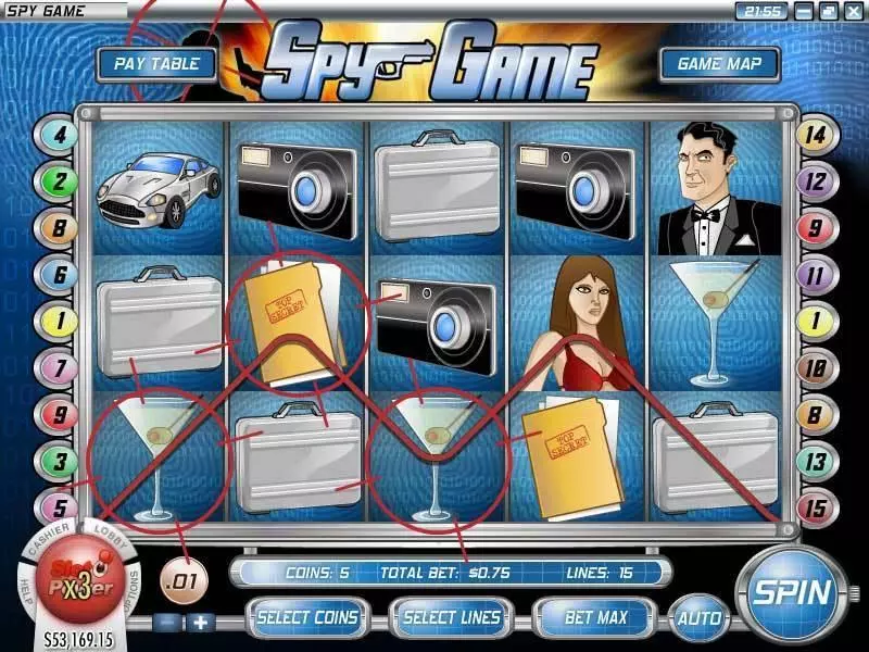 Spy Game Free Casino Slot  with, delFree Spins