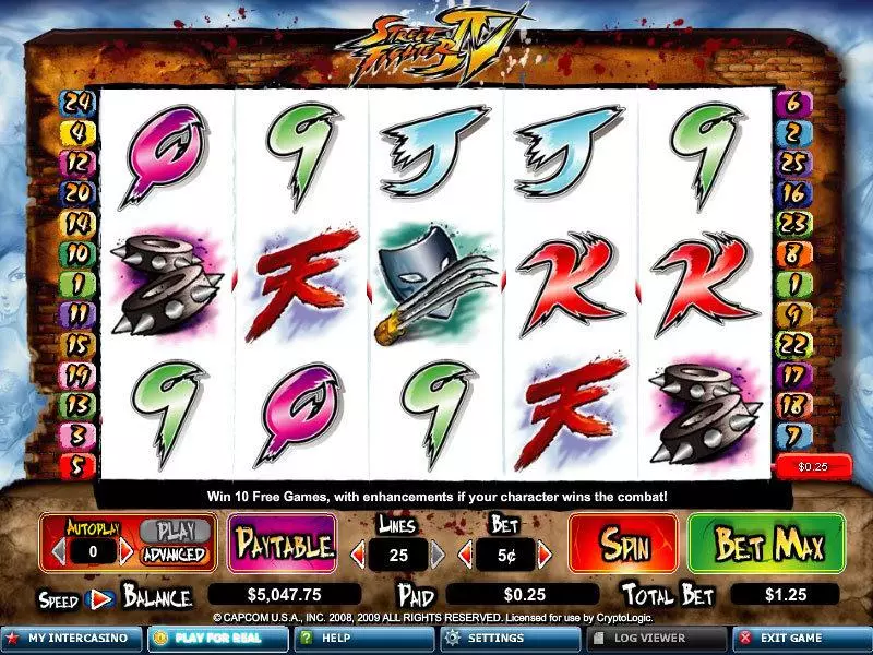 Street Fighter IV Free Casino Slot  with, delSecond Screen Game