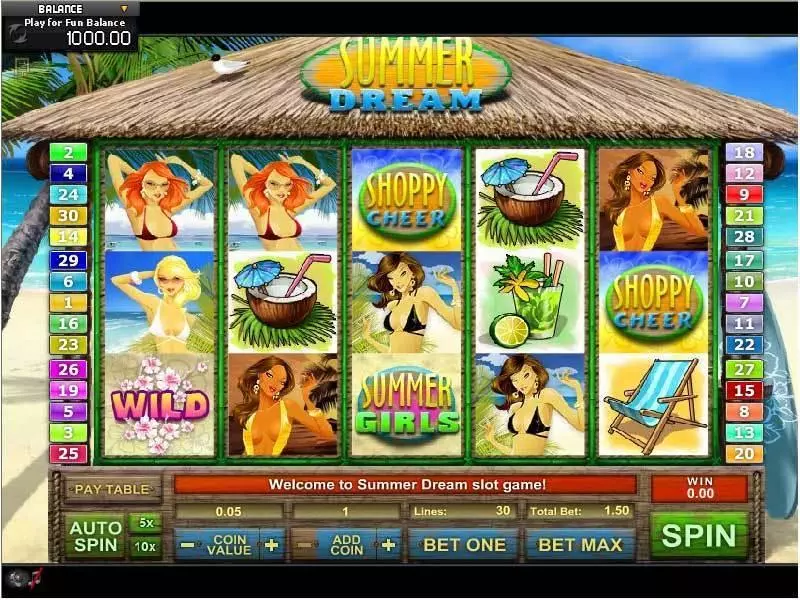 Summer Dream Free Casino Slot  with, delSecond Screen Game