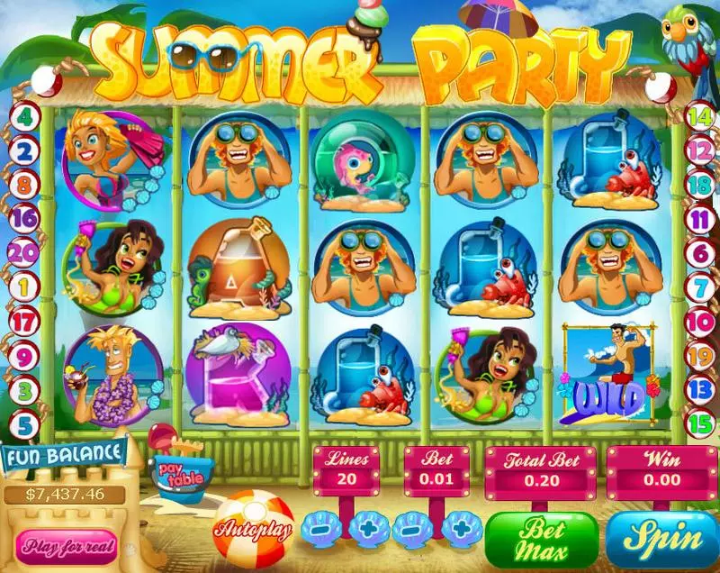 Summer Party Free Casino Slot  with, delFree Spins