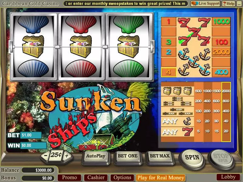 Sunken Ships Free Casino Slot 