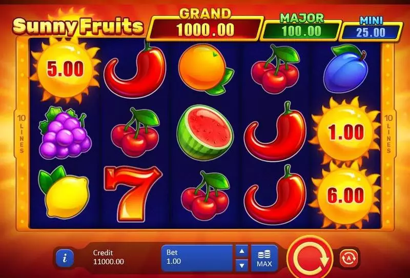 Sunny Fruits Hold and win Free Casino Slot 