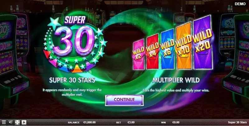 Super 30 Stars Free Casino Slot  with, delMinigame