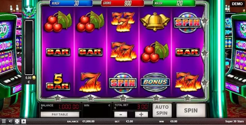 Super 30 Stars Free Casino Slot  with, delMinigame