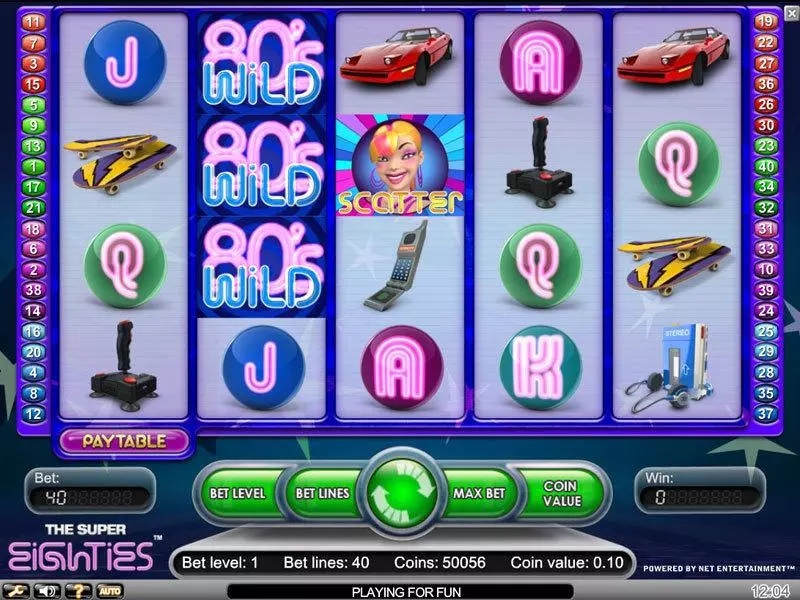 Super Eighties Free Casino Slot  with, delFree Spins